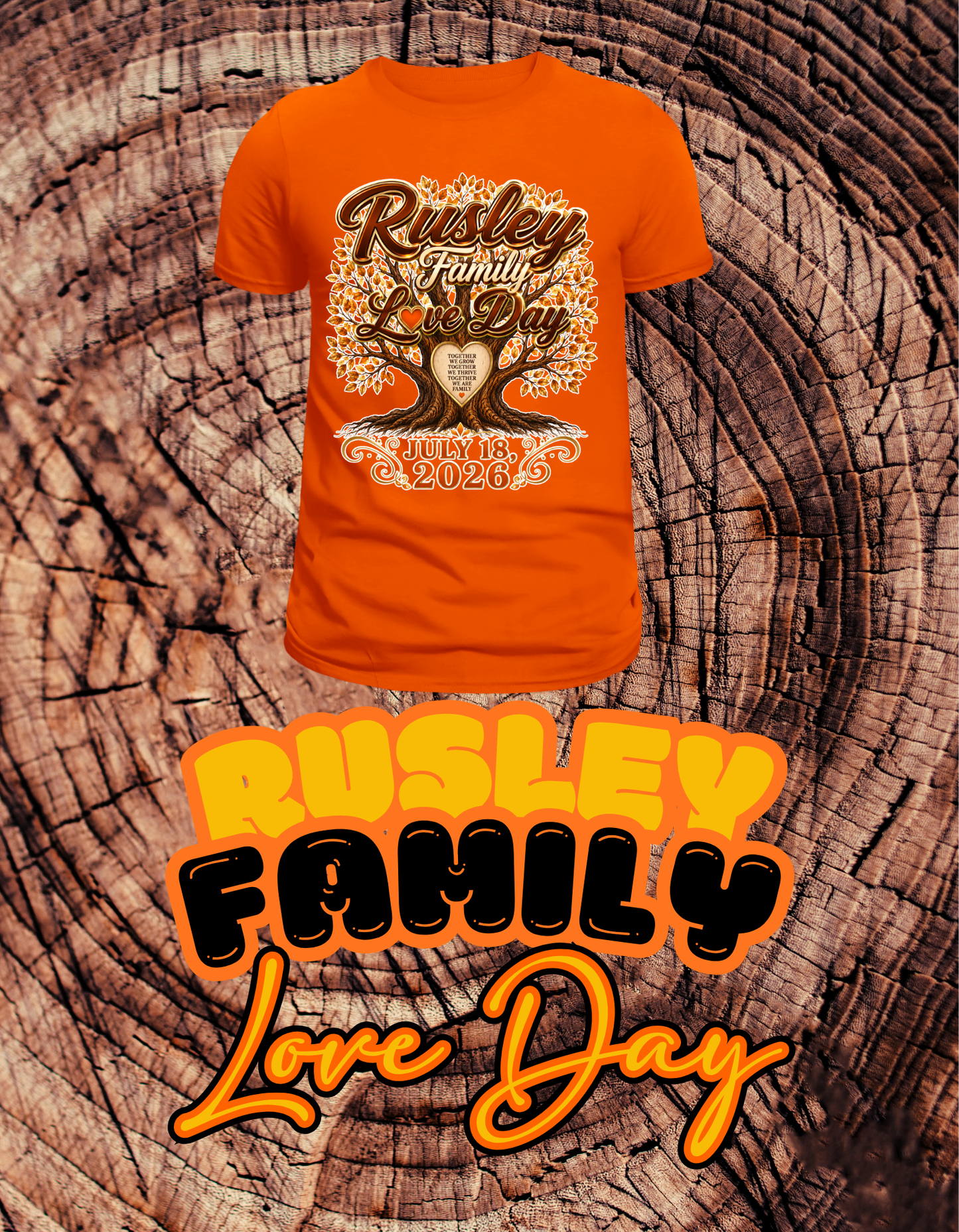 Rusley Family Love Day Tshirts