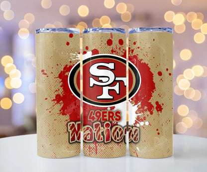 Tumbler 20oz Skinny 49ers San Fransisco Football Team